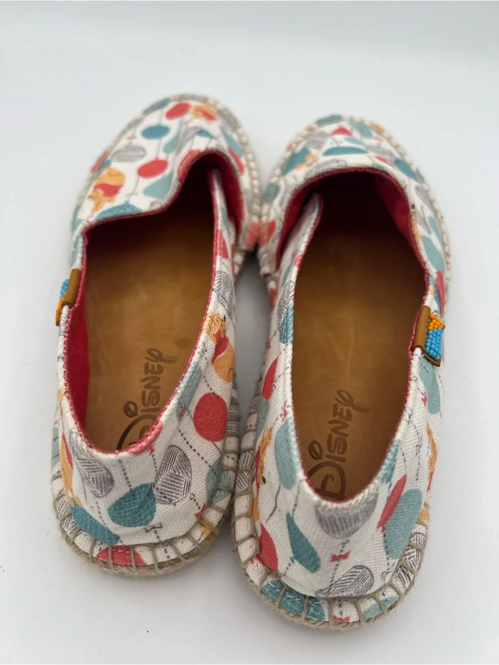 UBUNTU Disney Winnie The Pooh Canvas Slip On Espadrille Size 10.5 Balloon Print